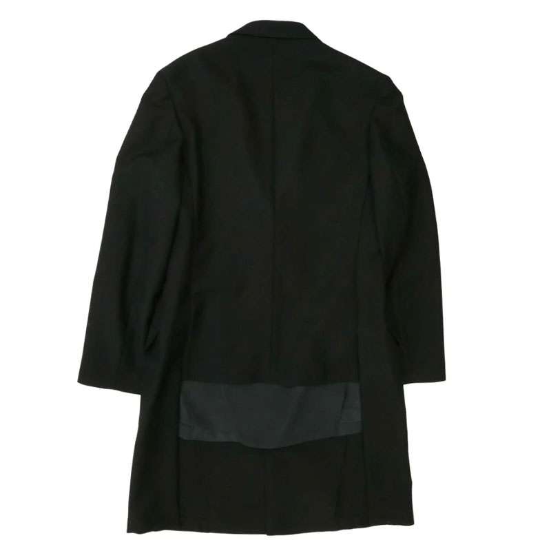 ヨウジヤマモトプールオム 18AW HV-J45-828 ウール シワギャバジン 左ゴージZIP2重 ムラ染インナーベスト レイヤードデザイン ヒューマンフェイス ハンドメイド ジャケット 買取実績 画像