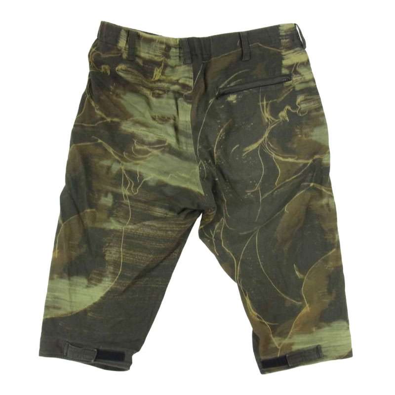 ヨウジヤマモトプールオム 20ss HN-P57-017 朝倉優佳 デッサン プリント アジャスター クロップド パンツ ハーフパンツ 買取実績 画像