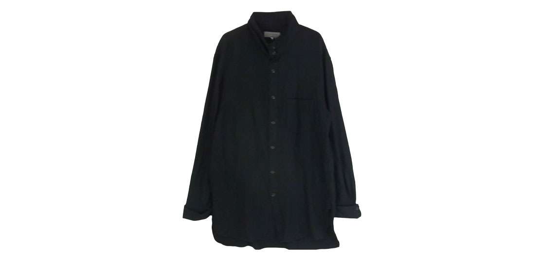 ヨウジヤマモトプールオム 22AW HE-B15-507 ウール100％ 二重襟 ブラウス 長袖 シャツ 買取実績