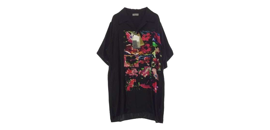 ヨウジヤマモトプールオム 22SS HG-B27-404-1 フラシPKB 花 フラワー 半袖 ロング シャツ 買取実績