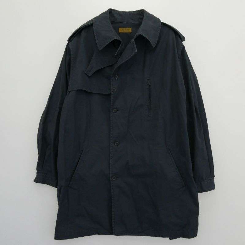 ヨウジヤマモトプールオム 23AW HJ-Y05-509 NAVY YARN DYED GABARDINE TRENCH BLOUSON ネイビー ヤーン ダイド ギャバジン トレンチ ブルゾン コート 買取実績 画像