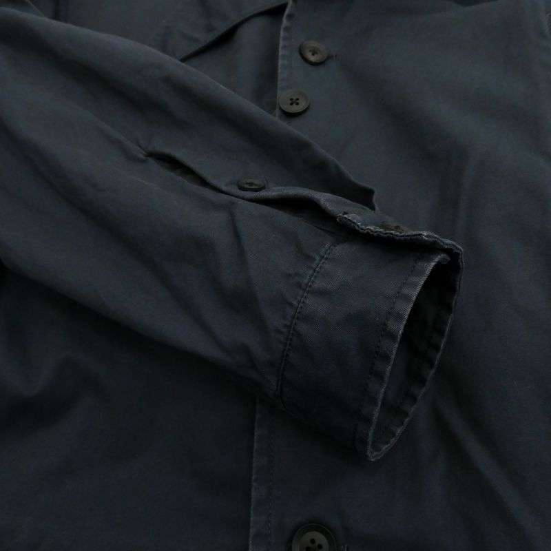 ヨウジヤマモトプールオム 23AW HJ-Y05-509 NAVY YARN DYED GABARDINE TRENCH BLOUSON ネイビー ヤーン ダイド ギャバジン トレンチ ブルゾン コート 買取実績 画像