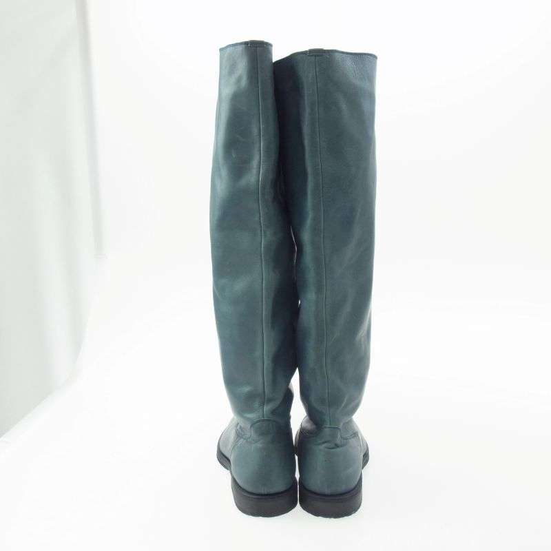 ヨウジヤマモトプールオム 23AW LOOK24着用モデル インディゴレザー ロング ペコスブーツ 買取実績 画像