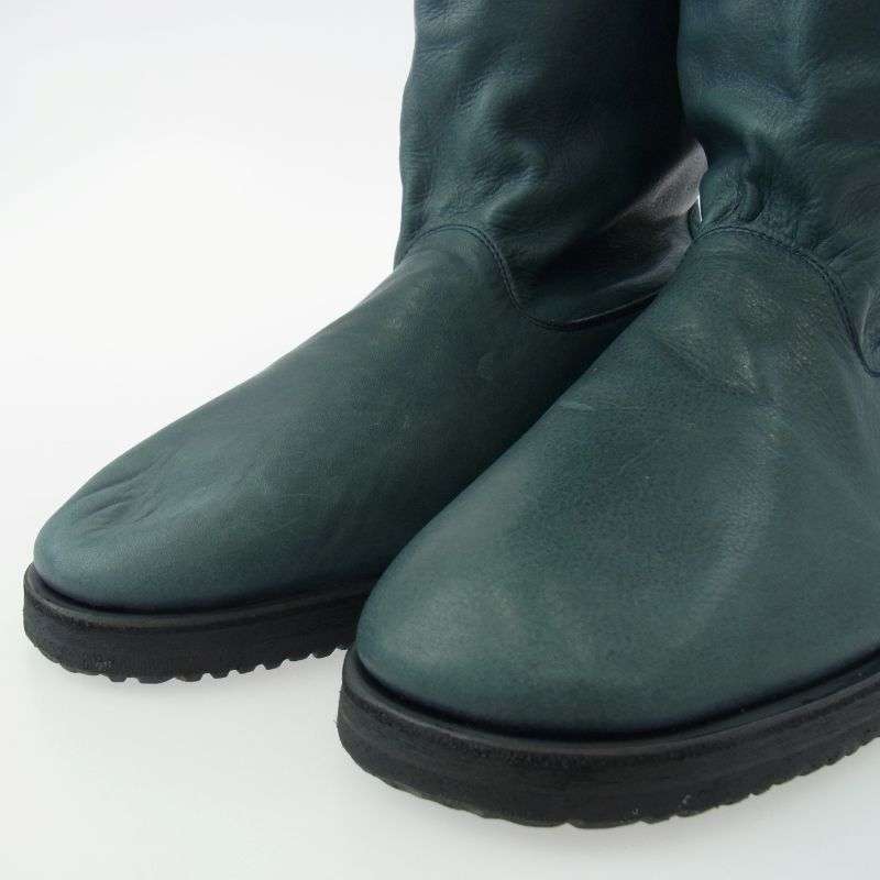 ヨウジヤマモトプールオム 23AW LOOK24着用モデル インディゴレザー ロング ペコスブーツ 買取実績 画像