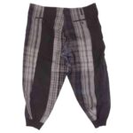 ヨウジヤマモトプールオム 21SS HD-P64-831 ウールリネン チェック 裾リブ 紐パンツ 買取実績 画像