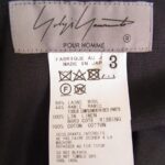 ヨウジヤマモトプールオム 21SS HD-P64-831 ウールリネン チェック 裾リブ 紐パンツ 買取実績 画像