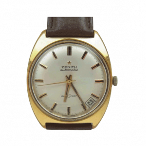 ゼニス 70s オートスポーツ デイト 社外ベルト 自動巻き 腕時計 ブラウン ゴールド 買取実績